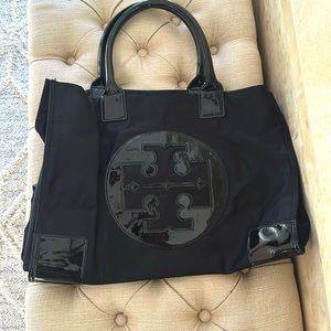 Ella Patent Tote Black